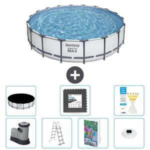 Piscina gonfiabile Bestway Steel Pro MAX, rotonda, 549x122 cm, composta da 6 parti, modello S608