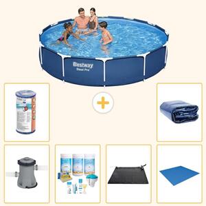 Bestway Steel Pro, piscina in acciaio, forma rotonda - 366x76 cm - 7 pezzi, modello S21602
