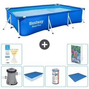 Bestway Steel Pro, piscina rettangolare - 300x201x66 cm - 5 pezzi, modello S341
