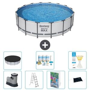 Piscina gonfiabile Bestway Steel Pro MAX, rotonda, 488x122 cm, composta da 6 parti, modello S632