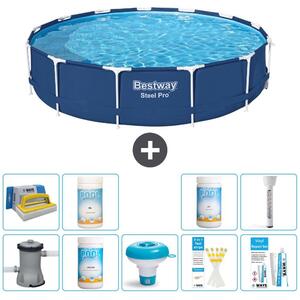 Piscina gonfiabile Bestway Steel Pro, rotonda, dimensioni 396x84 cm, composta da 10 elementi, modello S43339