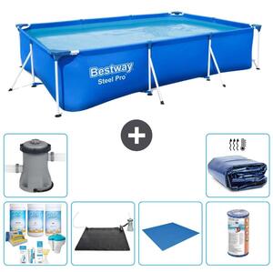 Bestway Steel Pro, piscina rettangolare - 300x201x66 cm - 7 pezzi - Modello S22252