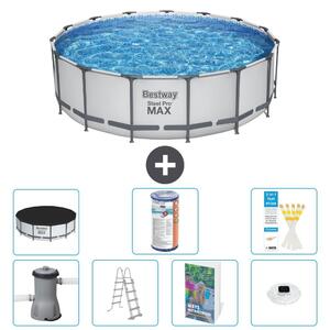 Piscina gonfiabile Bestway Steel Pro MAX, rotonda, 488x122 cm, composta da 6 parti, modello S622
