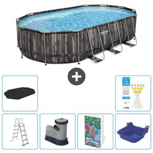 Bestway Power Steel, piscina ovale - 610x366x122 cm - 5 pezzi, modello S662