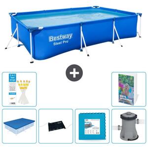 Bestway Steel Pro, piscina rettangolare - 300x201x66 cm - composta da 5 parti, modello S99