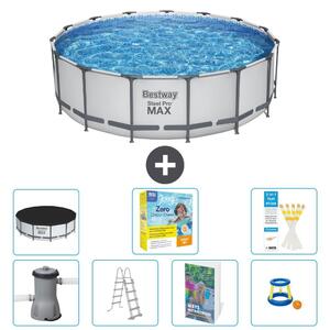 Piscina gonfiabile Bestway Steel Pro MAX, rotonda, 488x122 cm, composta da 6 parti, modello S529