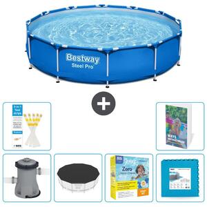 Piscina gonfiabile Bestway Steel Pro, rotonda, dimensioni 366x76 cm, composta da 5 parti, modello S276