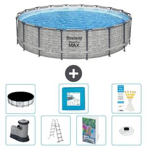 Piscina gonfiabile Bestway Steel Pro MAX, rotonda, 549x122 cm, composta da 6 parti, modello S674