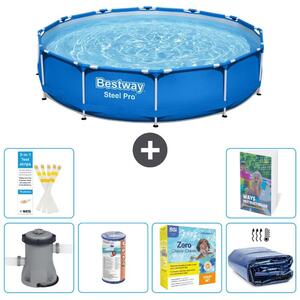 Bestway Steel Pro, piscina in acciaio, rotonda - 366x76 cm - composta da 5 parti, modello S224