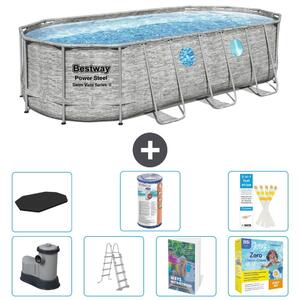 Bestway Power Steel, piscina ovale - 549x274x122 cm - composta da 6 parti, modello S572