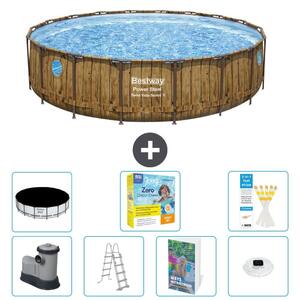 Bestway Power Steel, piscina rotonda - 549x122 cm - composta da 6 parti, modello S526