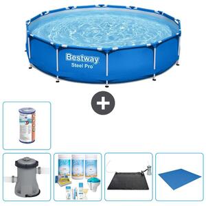 Bestway Steel Pro, piscina in acciaio, forma rotonda - 366x76 cm - composta da 6 parti, modello S22103