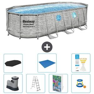 Bestway Power Steel, piscina ovale - 549x274x122 cm - composta da 6 parti, modello S568