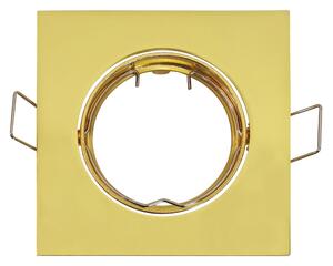 Portafaretto da incasso orientabile quadrato TAURUS SQUARE in Metallo oro, diam. 8.4 cm GU5.3GU10 MAX-W IP20