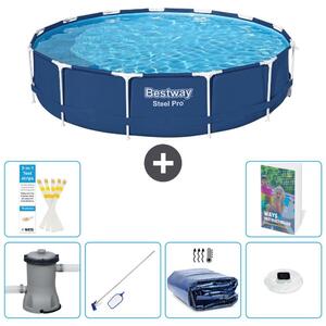 Bestway Steel Pro, piscina in acciaio, rotonda - 396x84 cm - composta da 5 parti, modello S305