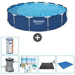 Bestway Steel Pro, piscina in acciaio, forma rotonda - 396x84 cm - composta da 6 parti, modello S22111