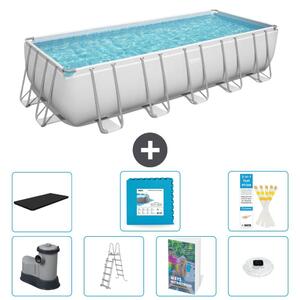 Bestway Power Steel, piscina rettangolare - 640x274x132 cm - composta da 6 parti, modello S674