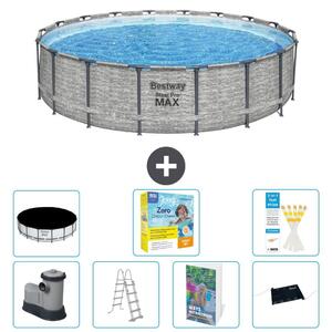 Piscina gonfiabile Bestway Steel Pro MAX, rotonda, 549x122 cm, composta da 6 parti, modello S582