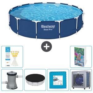 Piscina gonfiabile Bestway Steel Pro, rotonda, dimensioni 396x84 cm, composta da 5 parti, modello S290