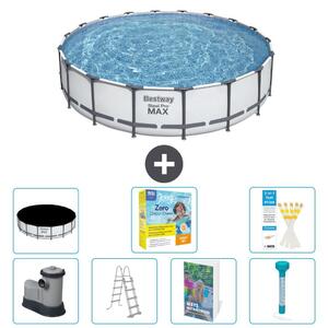 Piscina gonfiabile Bestway Steel Pro MAX, rotonda, 549x122 cm, composta da 6 parti, modello S532