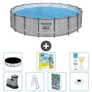 Piscina gonfiabile Bestway Steel Pro MAX, rotonda, 549x122 cm, composta da 6 parti, modello S526