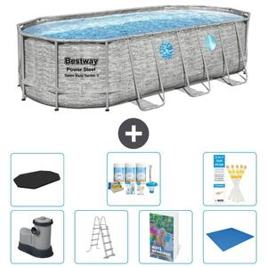 Bestway Power Steel, piscina ovale - 549x274x122 cm - composta da 6 parti, modello S599