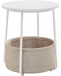 Tavolino - Leobert - Bianco/Beige - 45 X 50 Cm