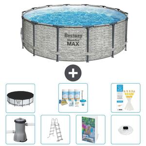 Piscina gonfiabile Bestway Steel Pro MAX, rotonda, 427x122 cm, composta da 6 parti, modello S576