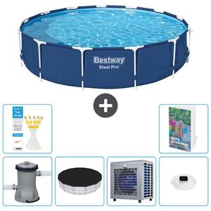 Piscina gonfiabile Bestway Steel Pro, rotonda, dimensioni 396x84 cm, composta da 5 parti, modello S175