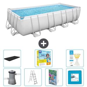 Bestway Power Steel, piscina rettangolare - 488x244x122 cm - composta da 6 parti, modello S566