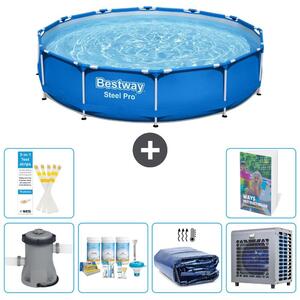 Piscina gonfiabile Bestway Steel Pro, rotonda, dimensioni 366x76 cm, composta da 5 parti, modello S302