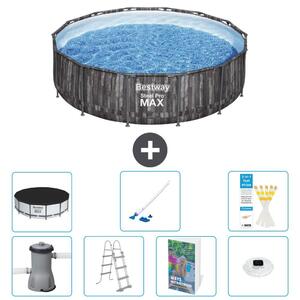 Piscina gonfiabile Bestway Steel Pro MAX, rotonda, 427x107 cm, composta da 6 parti, modello S552