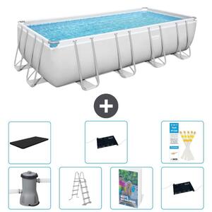 Bestway Power Steel, piscina rettangolare - 488x244x122 cm - composta da 6 parti, modello S562