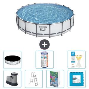 Bestway Steel Pro MAX, piscina in acciaio, forma rotonda - 549x122 cm - 6 pezzi, modello S602