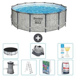 Piscina gonfiabile Bestway Steel Pro MAX, rotonda, 427x122 cm, composta da 6 parti, modello S649