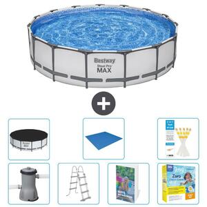 Piscina gonfiabile Bestway Steel Pro MAX, rotonda, 457x122 cm, composta da 6 parti, modello S546