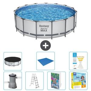 Piscina gonfiabile Bestway Steel Pro MAX, rotonda, 488x122 cm, composta da 6 parti, modello S546
