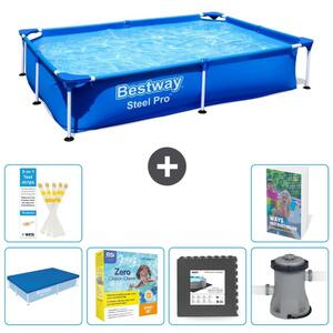 Bestway Steel Pro, piscina rettangolare - 221x150x43 cm - 5 pezzi, modello S85
