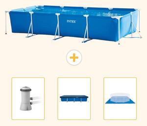 Piscina fuori terra rettangolare - 450x220x84 cm - Struttura in 4 parti - Modello SCB76