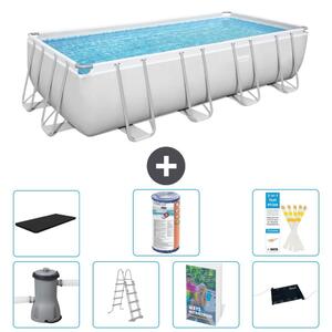 Bestway Power Steel, piscina rettangolare - 488x244x122 cm - composta da 6 parti, modello S619