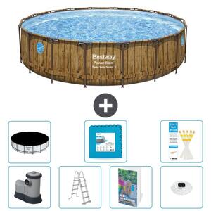 Bestway Power Steel, piscina rotonda - 549x122 cm - composta da 6 parti, modello S674