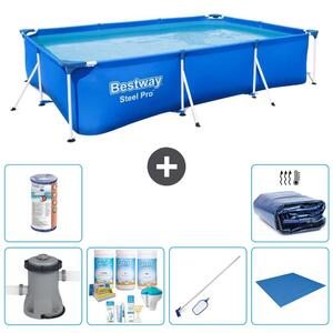 Bestway Steel Pro, piscina rettangolare - 300x201x66 cm - 7 pezzi - Modello S21571