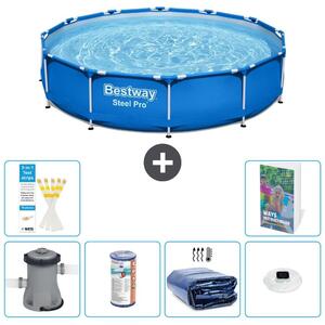 Piscina gonfiabile Bestway Steel Pro, rotonda, dimensioni 366x76 cm, composta da 5 parti, modello S275