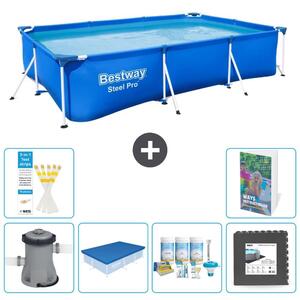 Bestway Steel Pro, piscina rettangolare - 300x201x66 cm - composta da 5 parti, modello S238
