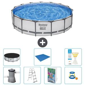 Piscina gonfiabile Bestway Steel Pro MAX, rotonda, 457x122 cm, composta da 6 parti, modello S568