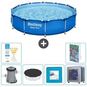 Piscina gonfiabile Bestway Steel Pro, rotonda, dimensioni 366x76 cm, composta da 5 parti, modello S290