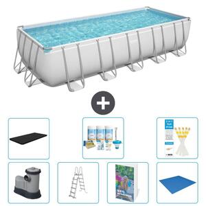 Bestway Power Steel, piscina rettangolare - 640x274x132 cm - composta da 6 parti, modello S599