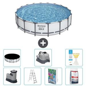 Bestway Steel Pro MAX, piscina in acciaio, forma rotonda - 549x122 cm - composta da 6 parti, modello S649