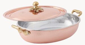 Casseruola ovale in rame con coperchio Classic