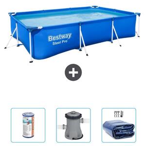 Bestway Steel Pro, piscina rettangolare - 300x201x66 cm - 4 pezzi - Modello S22297